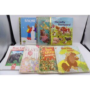 Set Of 7 Vintage Childrens Animal Books